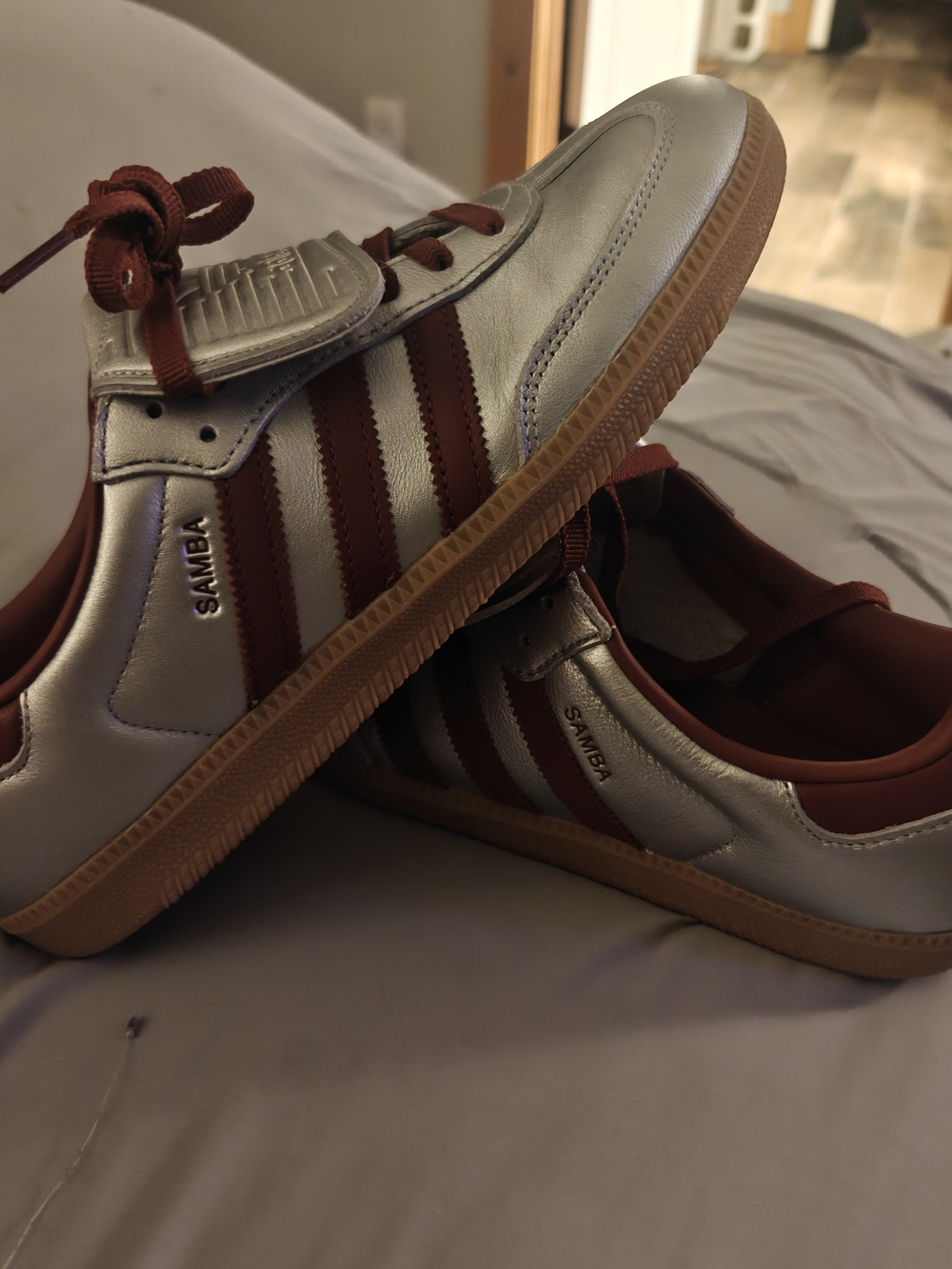 Adidas Samba Metallic Silver & Brown Men’s Sneaker